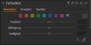 Capture One Farbeditor Basis-Tab